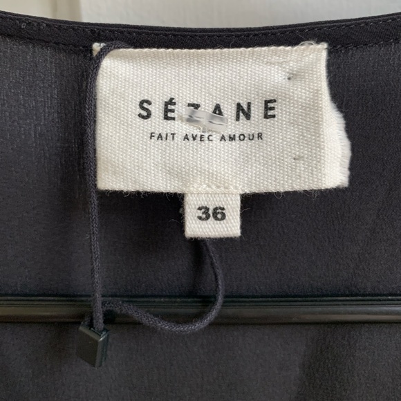 NWOT Sezane Black Silk Candice Playsuit Romper Size 4/EU 36 - Picture 4 of 6